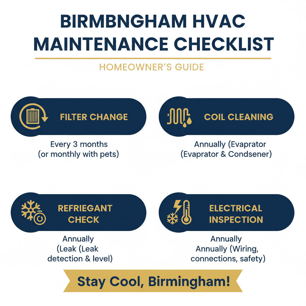 Infografía para Consejos de HVAC para Hogares en Gardendale AL